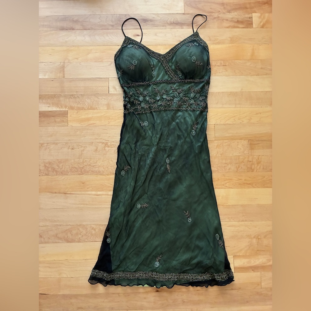 Vintage MARINA Silk Beaded Dress